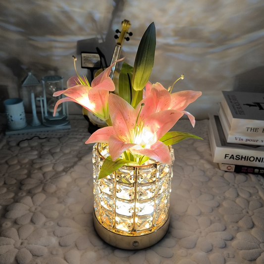 Luna - elegant table lamp with floral design