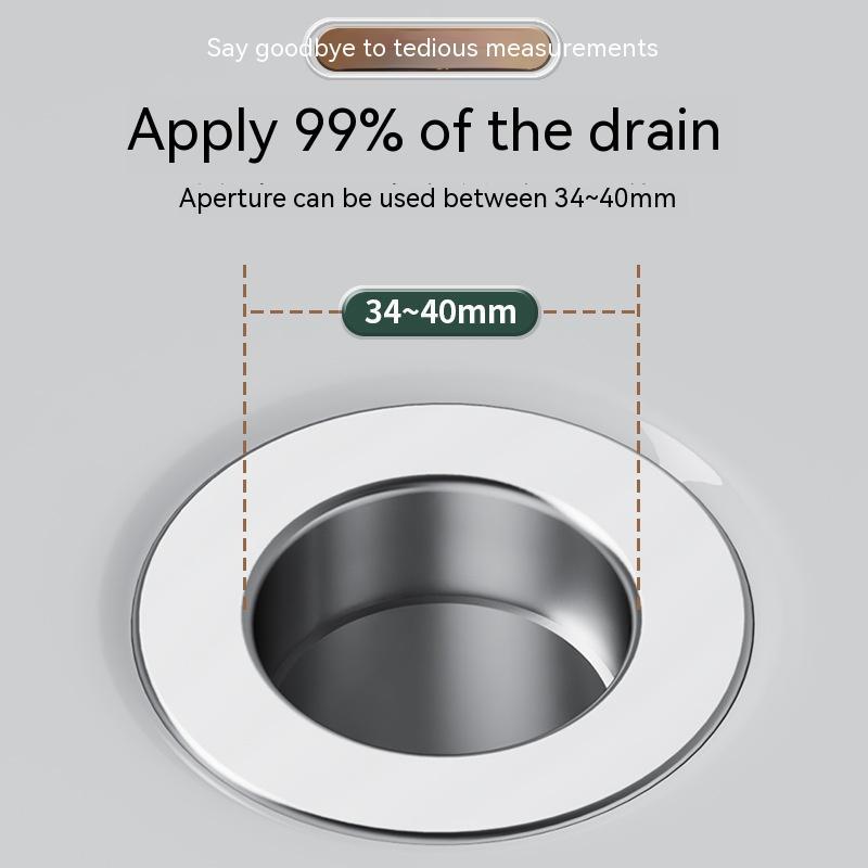 Sink drainer with push function - anti-blocking, deodorant & filter