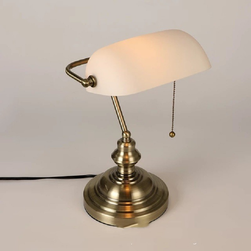 NostalGlow - retro mini desk lamp metal/glass