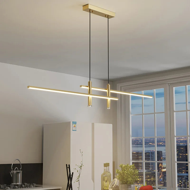 Linearglow - modern minimalist chandelier for the dining room