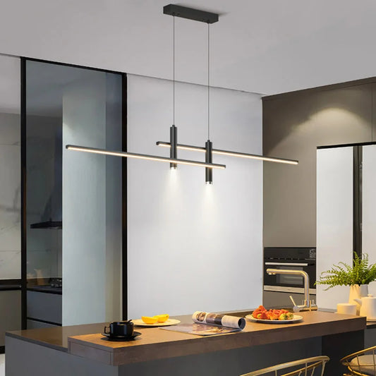 Linearglow - modern minimalist chandelier for the dining room