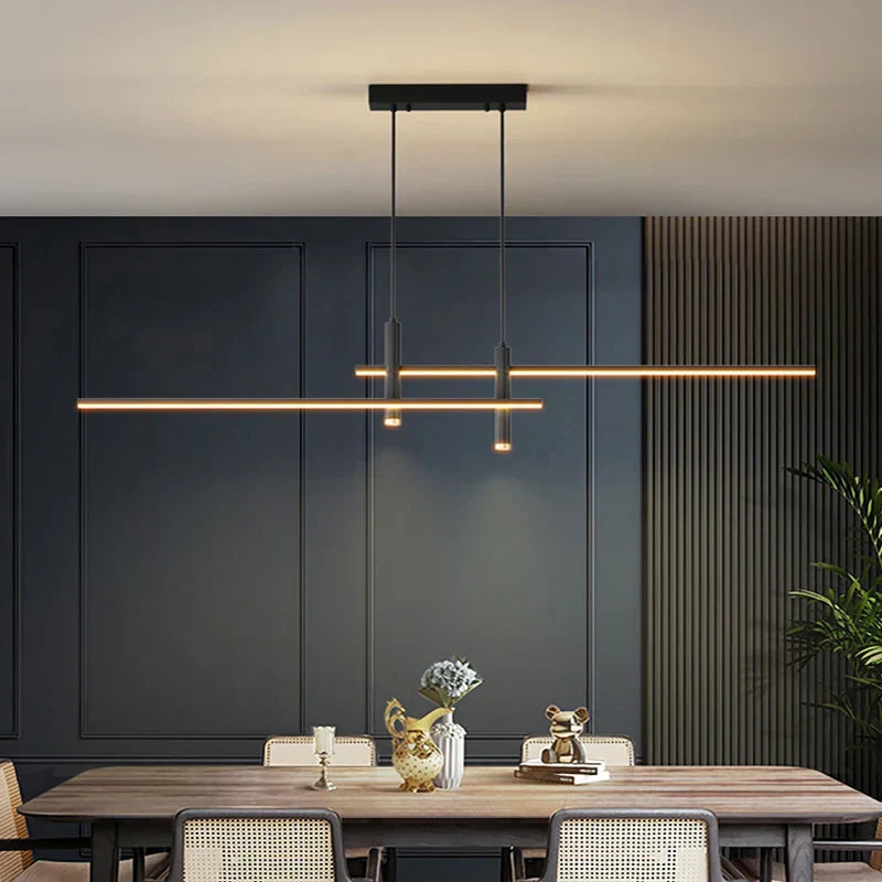 Linearglow - modern minimalist chandelier for the dining room