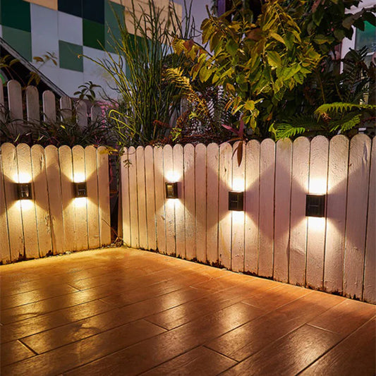 Wireless - led solar wall lights deluxe create the perfect atmosphere in your garden!