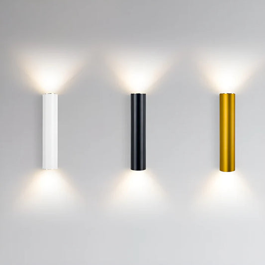 Double head wall light - gold wall sconce - cylinder wall light