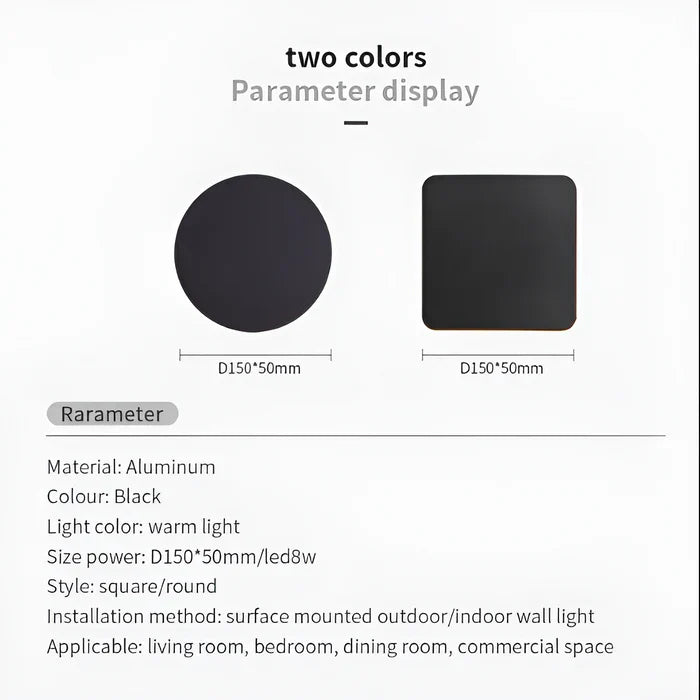 Aquaglow - elegant waterproof led wall light made of aluminum