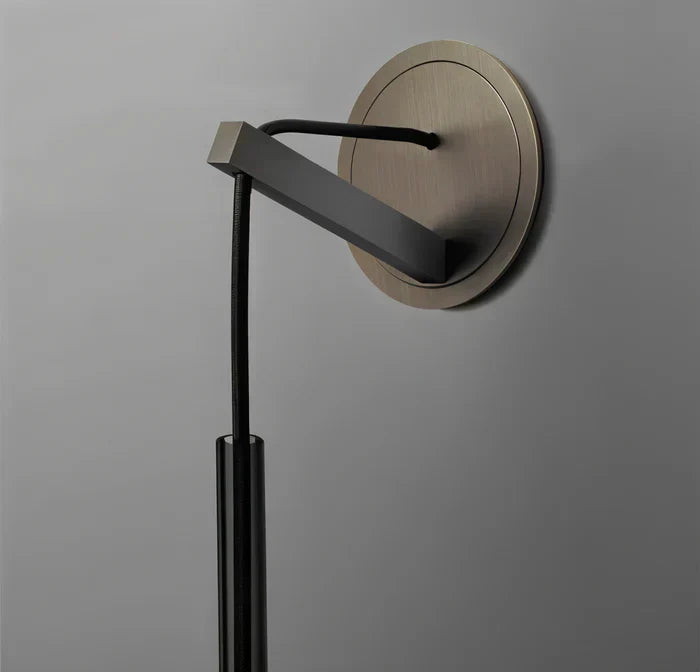 Crystal gray wall light - minimalist smoky tube modern wall light