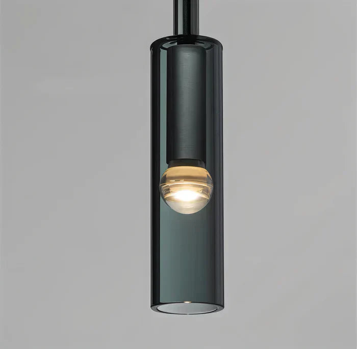 Crystal gray wall light - minimalist smoky tube modern wall light