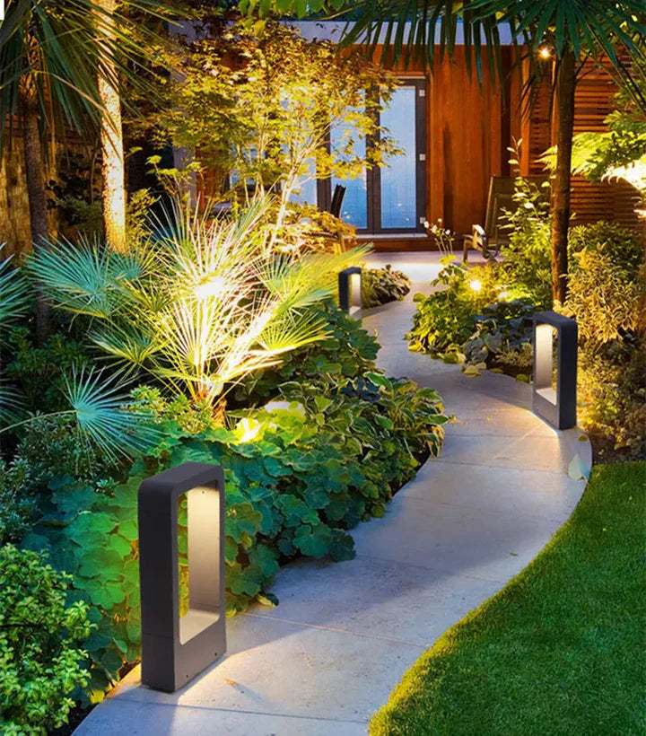Aluluster - modern aluminum garden lamp