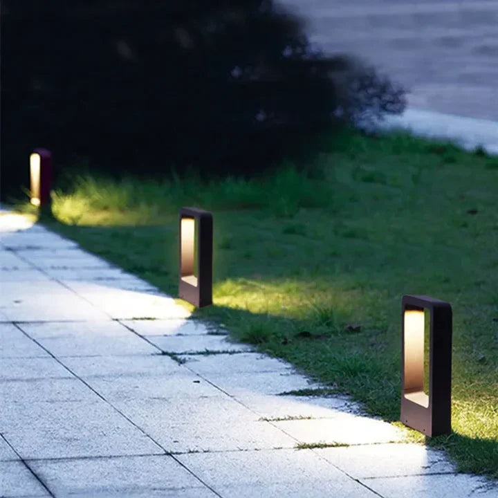 Aluluster - modern aluminum garden lamp