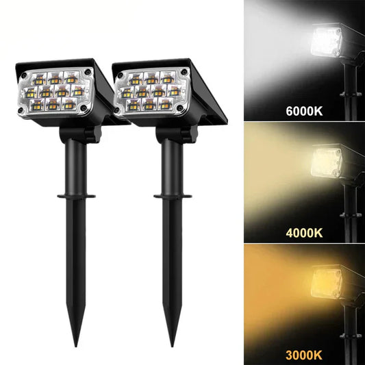 Cordless led solar garden spotlight deluxe