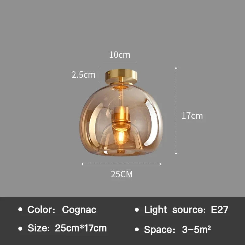 Essenceglow - minimalist glass ceiling light