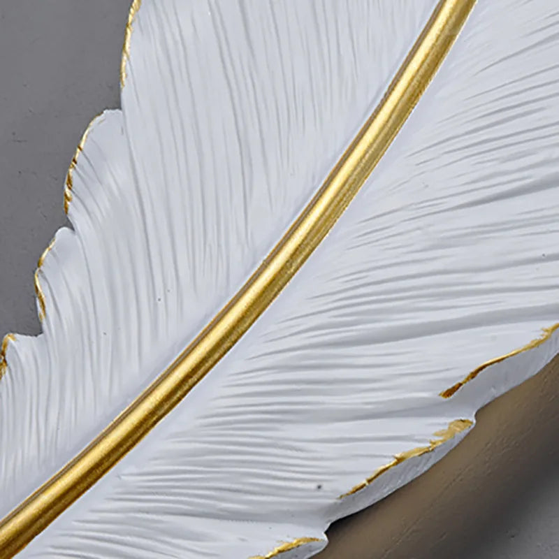 Federaura - modern female wall light with feathers
