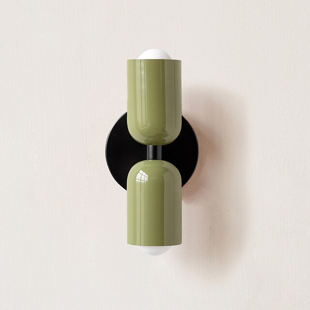 Cream double head LED wall lights