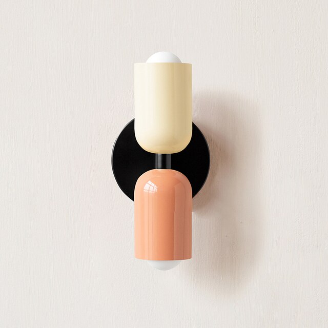 Cream double head LED wall lights