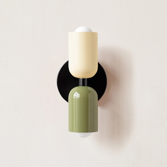 Cream double head LED wall lights