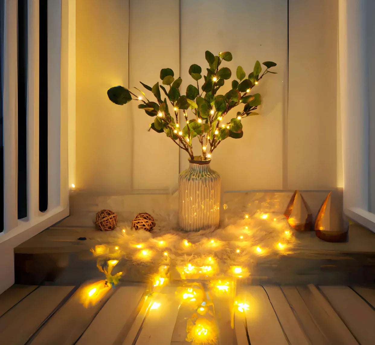 Fairy light olive branch - magical light chain in olive branch design
