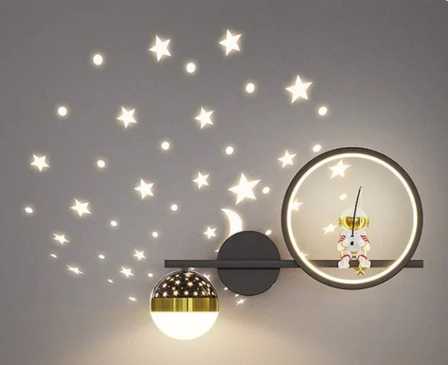 Astrolamp - astronaut wall lamp for children