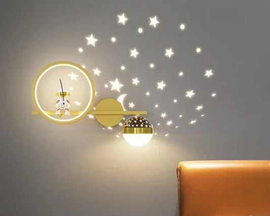 Astrolamp - astronaut wall lamp for children