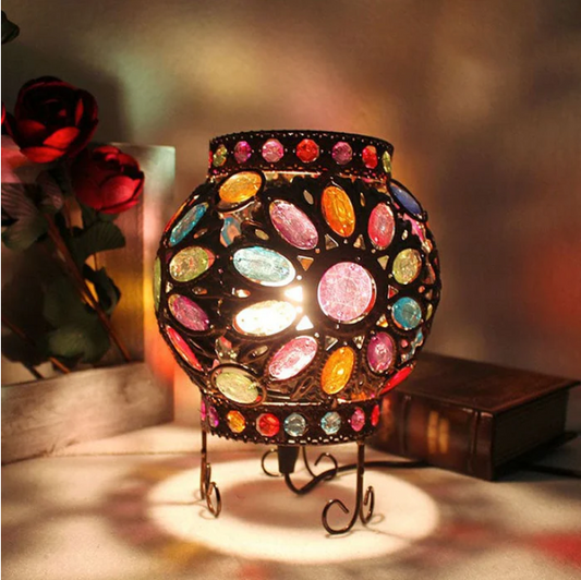Beadlight - bedside lamp with acrylic beads
