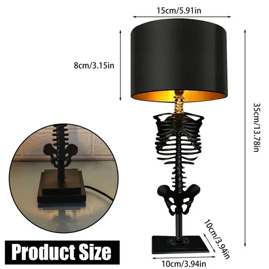 Gothic skeleton table lamp