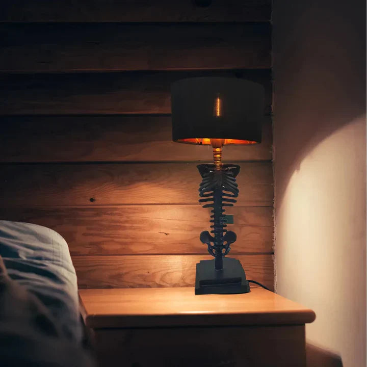 Gothic skeleton table lamp