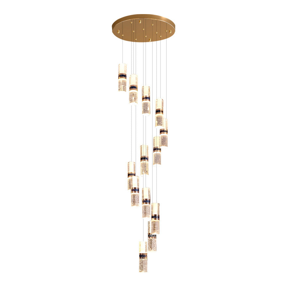 Luxe Crystal Cascade Staircase Chandelier