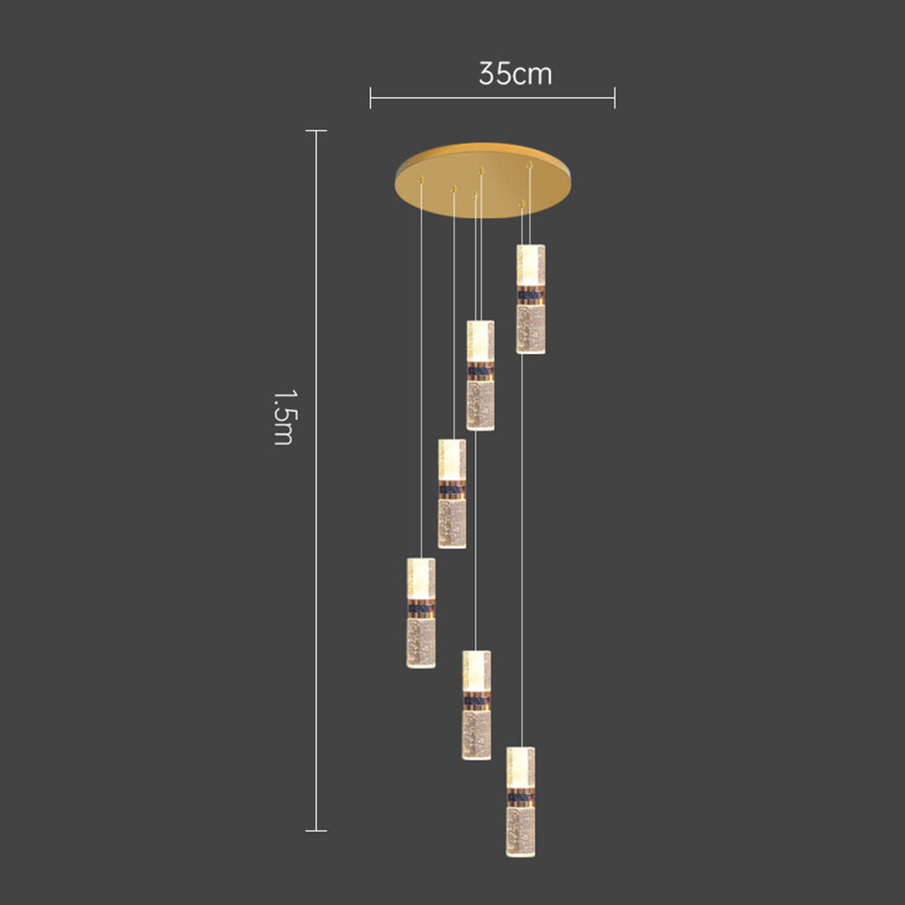 Luxe Crystal Cascade Staircase Chandelier
