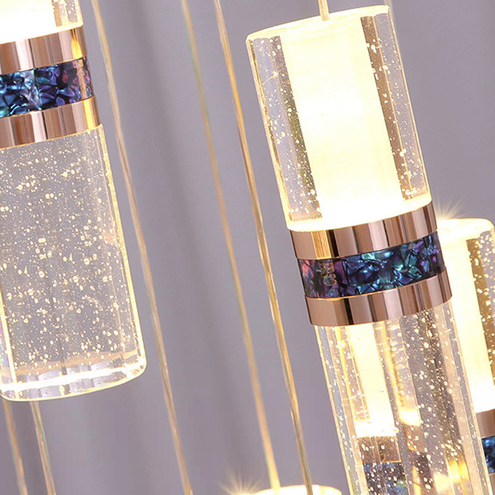 Luxe Crystal Cascade Staircase Chandelier