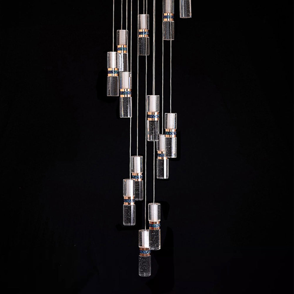 Luxe Crystal Cascade Staircase Chandelier