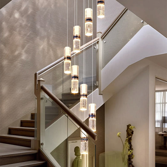Luxe Crystal Cascade Staircase Chandelier