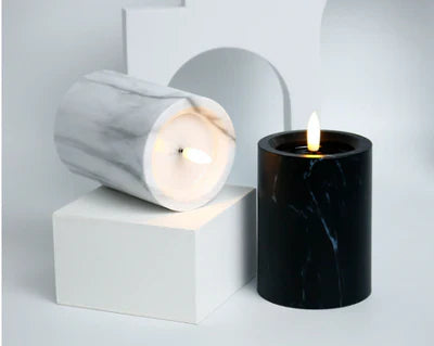 Candlylight | set of 3 led marble candle lights