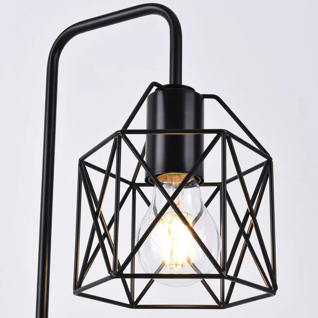 Industrial black metal table lamp - Peru