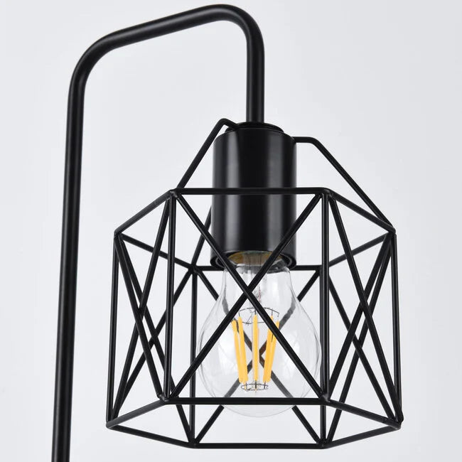 Industrial black metal table lamp - Peru