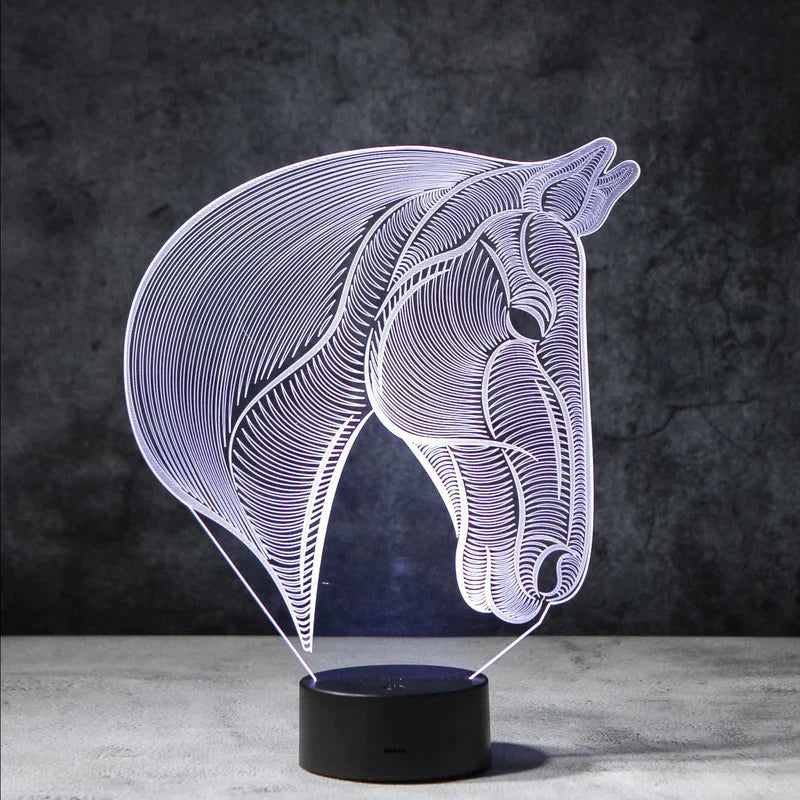 3D horse lamp | incl. 7-color mode